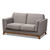 Grey Fabric Upholstered Walnut Wood 2-Seater Loveseat BBT8037-Grey-LS