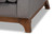 Grey Fabric Upholstered Walnut Wood 3-Seater Sofa BBT8037-Grey-SF