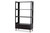 Kalien Leaning Bookcase with Display Shelves/2-Drawers BC-002-Espresso