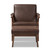 Bianca Leather Lounge Chair/Ottoman Bianca-Dark Brown/Walnut Brown-2PC-Set