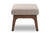 Bianca Walnut Wood Grey Fabric Ottoman Bianca-Light Grey/Walnut Brown-Otto