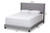 Light Grey Fabric Upholstered Full Size Bed Brady-Grey-Full