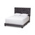 Dark Grey Velvet Upholstered Queen Size Bed Candace-Grey-Queen