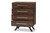 Auburn Walnut Brown Wood 4-Drawer Chest DC 8380-01-Brown-Chest