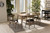 Edna Black Leather 5 - Peice Dining Set Flora-French Oak 5PC Dining Set