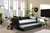 Frank Leather Tufted Sofa Twin Daybed with Trundle Frank-Black-Daybed