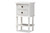 Audrey Country Cottage Farmhouse Nightstand GLA5-White-NS