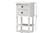 Audrey Country Cottage Farmhouse Nightstand GLA5-White-NS