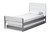 White And Grey-Finished Wood Twin Platform Bed