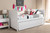 Linna Modern And Contemporary Daybed With Trundle MG8006-White-Twin
