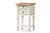 Marquetterie 2-Drawer Distressed White 2-Tone Nightstand PRL8VM(AR)/M B