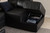 Roland Faux Leather 2-Piece Recliner Sectional R1818-Black-SF