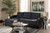 Dark Grey Fabric Upholstered Sectional Sofa R8068-Dark Grey-Rev-SF