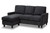 Greyson Modern And Contemporary Sectional Sofa R9002-Dark Grey-Rev-SF