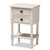 Lenore Country Cottage Farmhouse 2-Drawer Nightstand