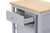 Yonkers Light Grey Kitchen Cart with Wood Top RT311-OCC