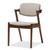 Elegant Walnut/Grey Fabric Dining Armchair - (Set of 2) RT355-CHR-Grey