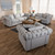 Best Baxton Studio Alaise Modern Classic Chesterfield 3-Piece Living Room Set