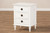 Venezia Rustic Whitewash Wood 3-Drawer Nightstand SED2MCAL2Wa