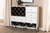 White And Walnut Finished Wood Wine Cabinet SEWC16003WI-White/Columbia