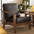 Pierce Faux Leather Lounge Chair SW3656-Dark Brown/Walnut-M17-CC