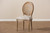 Adelia Oak and Dining Side Chair with Round Cane Back TSF-9315B-Beige-DC