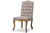 Oak Beige Fabric Button Tufted Upholstered Dining Chair TSF-9342