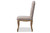 Oak Beige Fabric Button Tufted Upholstered Dining Chair TSF-9342