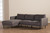 Riley Retro Left Facing Chaise Sectional Sofa U6049-Grey-LFC-SF