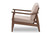 Venza Fabric Uph. Lounge Chair Venza-Brown/Walnut Brown-CC