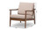 Venza Fabric Uph. Lounge Chair Venza-Brown/Walnut Brown-CC