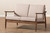 Venza Walnut Wood Brown Fabric Uph. Loveseat Venza-Brown/Walnut Brown-LS