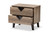 Swanson Light Brown Wood 2-Drawer Nightstand W-602A