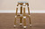 Indoor And Outdoor Navy And White Bamboo Bistro Bar Stool