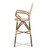 Indoor And Outdoor Beige And Red Bamboo Bistro Bar Stool