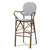 Best Baxton Studio Indoor And Outdoor Grey And White Bamboo Bistro Bar Stool