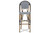 Indoor And Outdoor White And Blue Bamboo Bistro Bar Stool