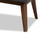 Elia Walnut Wood Grey Fabric Button-Tufted Bench WM1622-BE-Dark Grey/Walnut