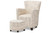 Benson Script Patterned Club Chair and Ottoman Set WS-0710-Beige-L277