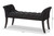 Chandelle Luxe And Contemporary Black Velvet Upholstered Bench
