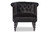 Flax Victorian Style Velvet Fabric Vanity Accent Chair WS-GK756-Black