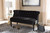 Black Velvet Fabric Upholstered 2-Seater Loveseat WS-GK756-Black-LS