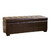 Full Leather Storage Bench Ottoman with Dimples Y-105-001-dark brown
