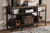 Caribou Oak Brown Wood and Black Metal Console Table YLX-0005-ST