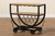 Triesta Antiqued Metal and Wood Wheeled Wine Rack Cart YLX-9043