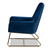 Sennet Glam And Luxe Navy Blue Velvet Fabric Upholstered Gold Finished Armchair SF1802-Navy Blue Velvet/Gold-CC
