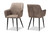 Belen Modern And Contemporary Grey And Brown Imitation Leather Upholstered 2-Piece Metal Dining Chair Set DC121-Grey/Black-DC