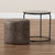 Kira Modern And Contemporary Black With Grey And Brown 2-Piece Nesting Table And Ottoman Set 180430-Grey/Black-2PC Set