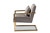 Mira Glam And Luxe Grey Velvet Fabric Upholstered Gold Finished Metal Lounge Chair TSF-60458-Grey Velvet/Gold-CC