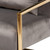 Mira Glam And Luxe Grey Velvet Fabric Upholstered Gold Finished Metal Lounge Chair TSF-60458-Grey Velvet/Gold-CC